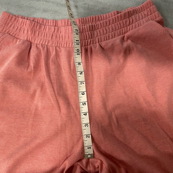 NWOT Old Navy Size L Pink Waffle Knit Elastic Waist Joggers Soft Lounge Pants - Picture 7 of 9
